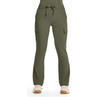Mid Rise Drawstring Straight Leg Pant