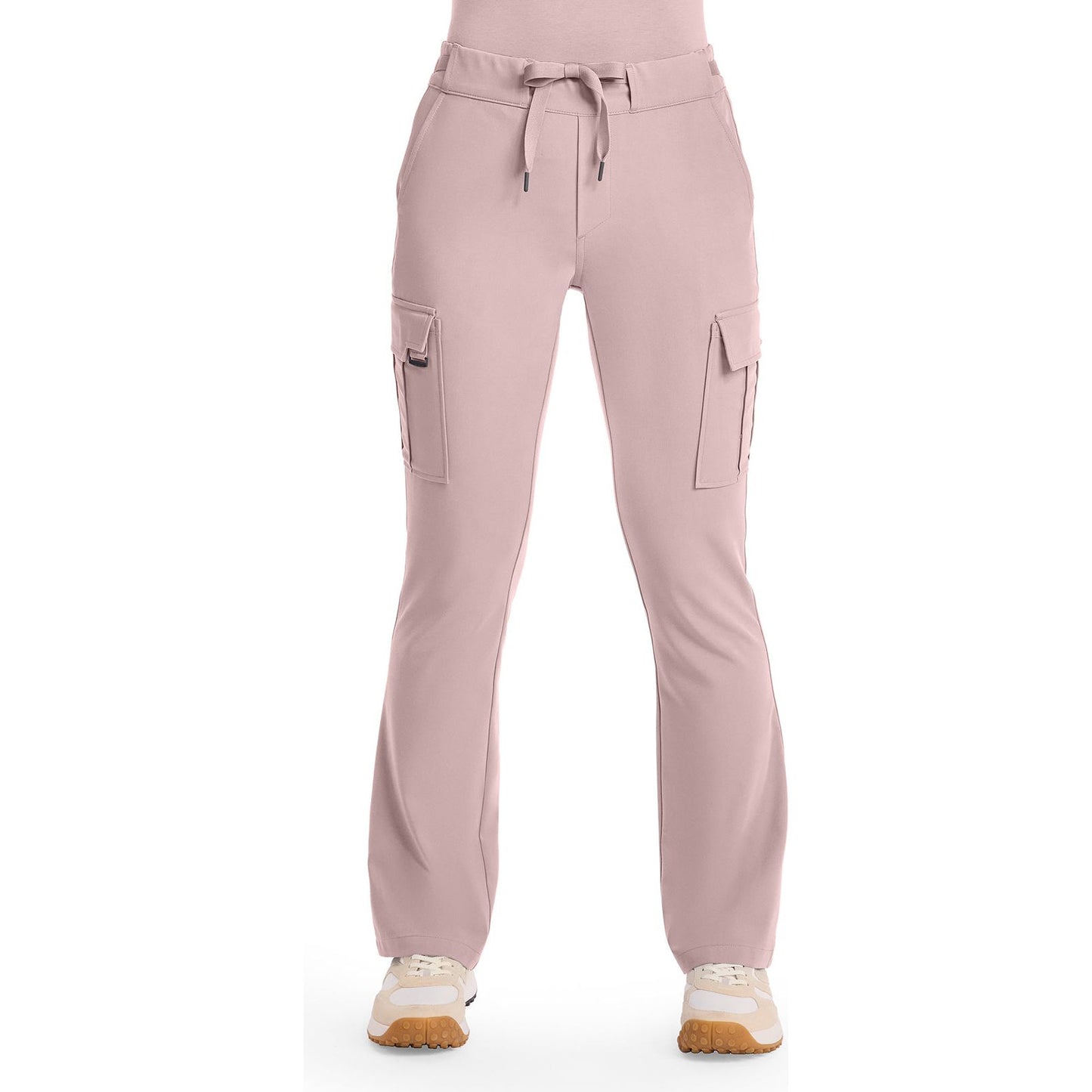 Mid Rise Drawstring Straight Leg Pant