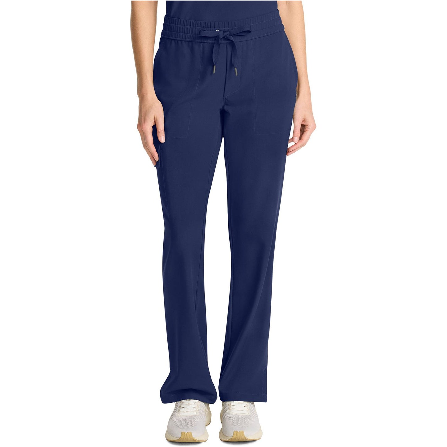 Mid Rise Drawstring Straight Leg