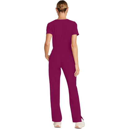 Mid Rise Drawstring Straight Leg