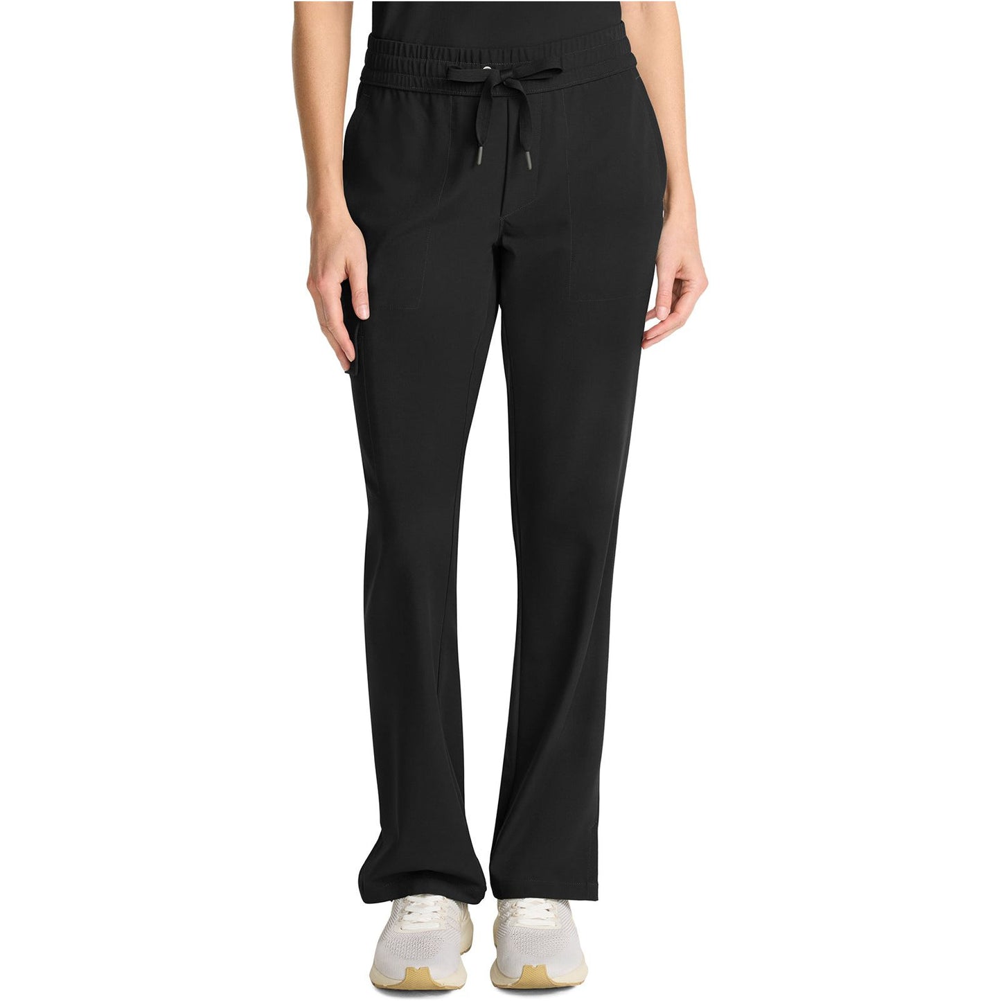 Mid Rise Drawstring Straight Leg