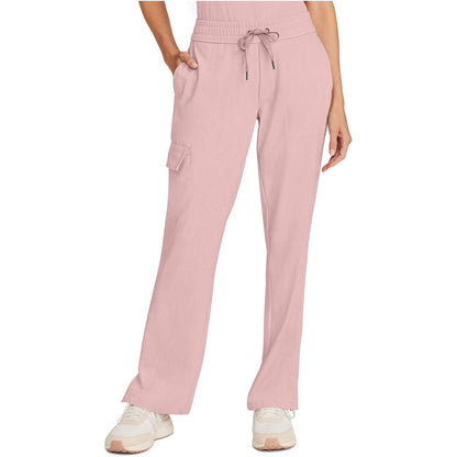 Mid Rise Drawstring Straight Leg