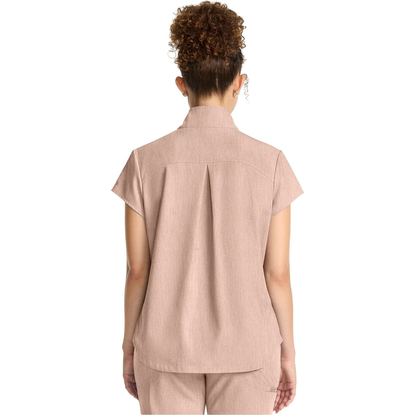 Women's Partial Zip Stand Collar Top