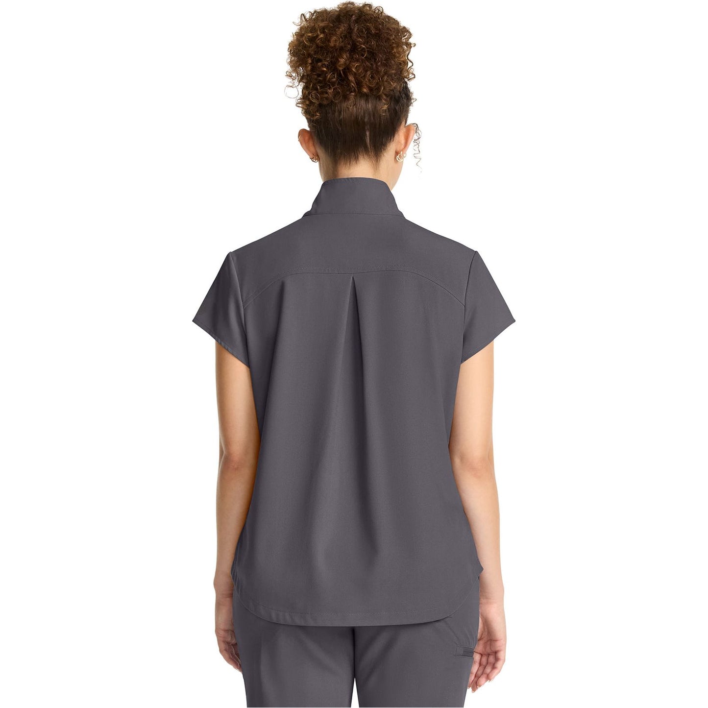 Women's Partial Zip Stand Collar Top