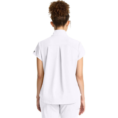 Women's Partial Zip Stand Collar Top
