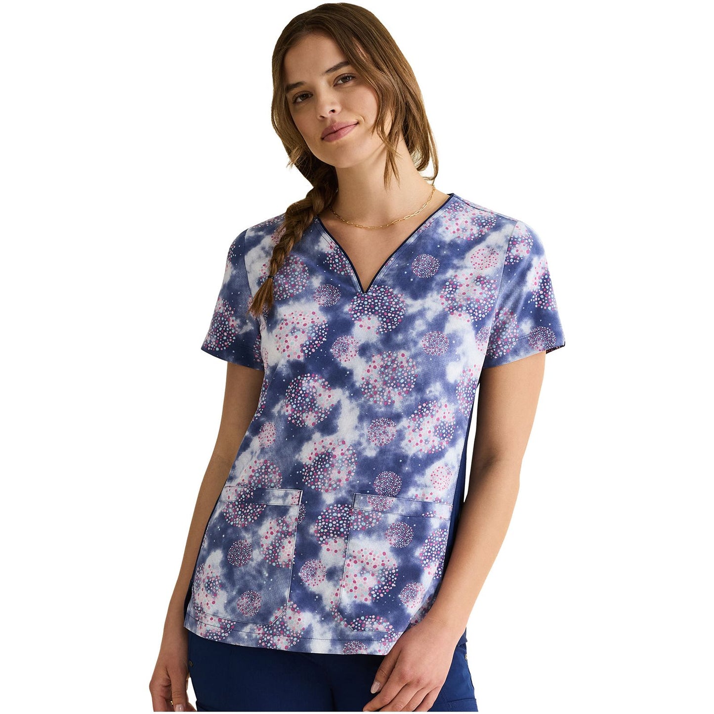 Jean V-Neck Print Top