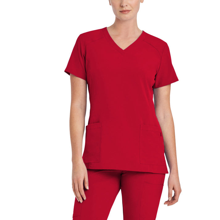 White Cross FIT Women's 2-Pocket V-Neck Scrub Top - SALE