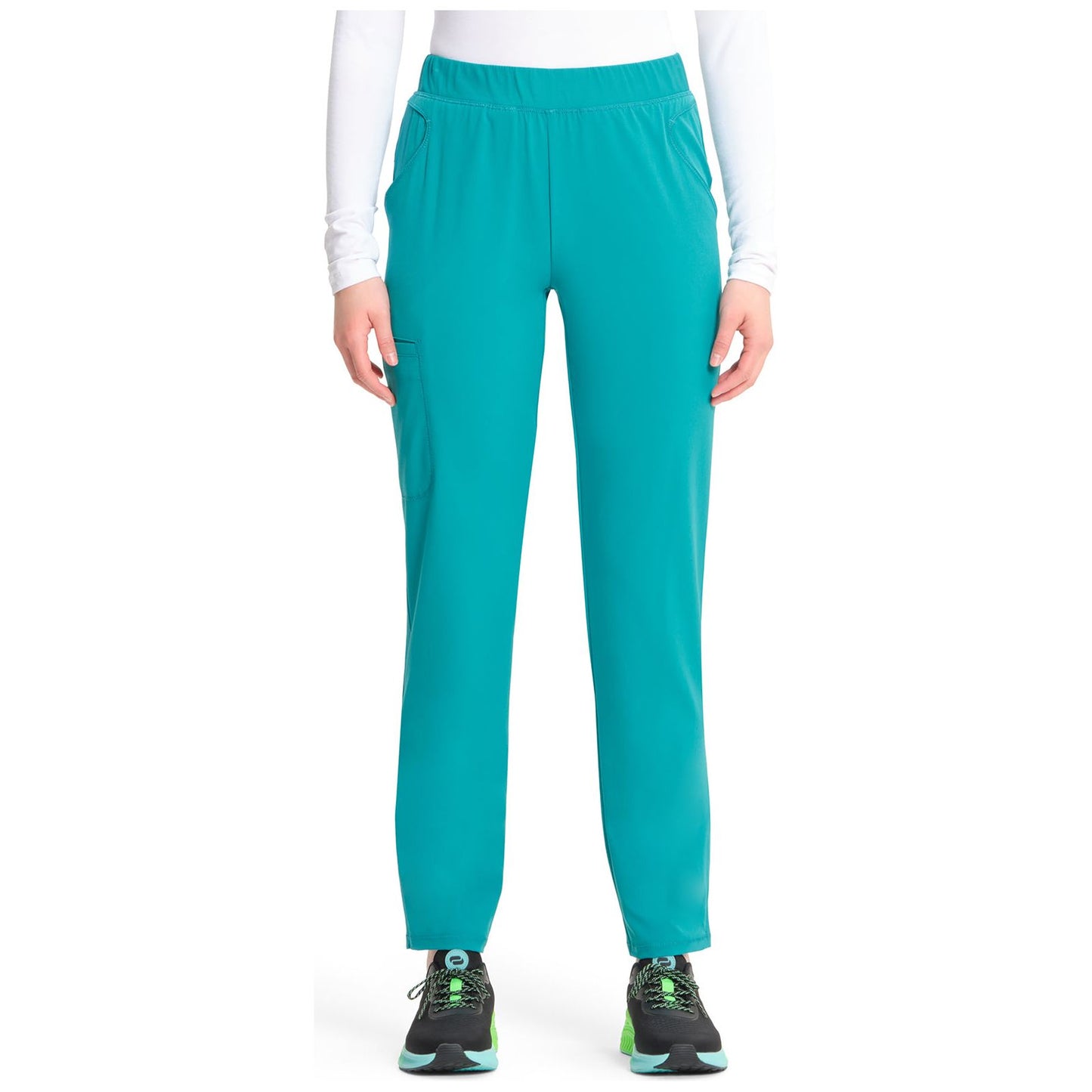 Mid Rise Pull-on Tapered Leg Cargo Pant