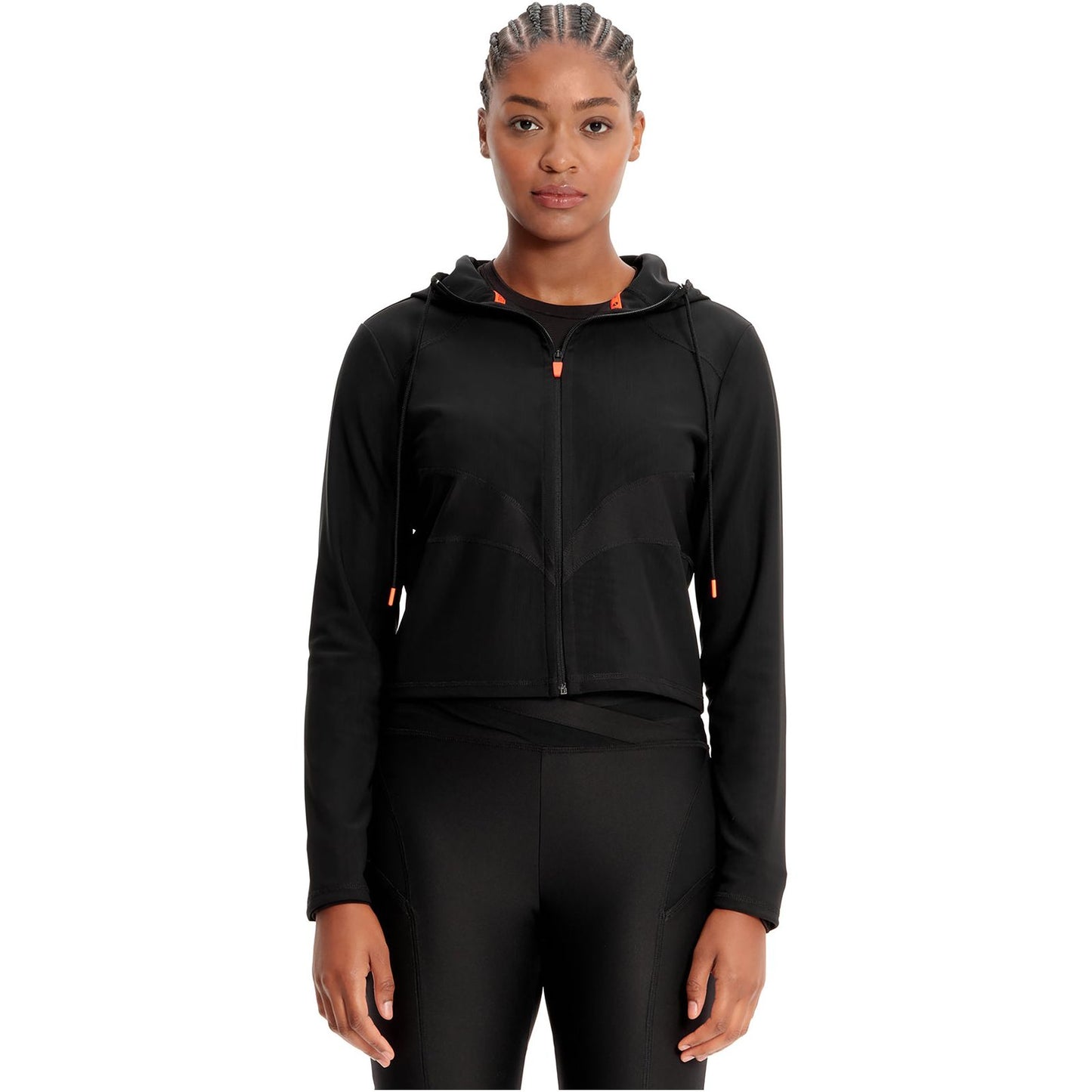 Mesh Zip Front Crop Jacket