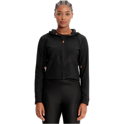 Mesh Zip Front Crop Jacket