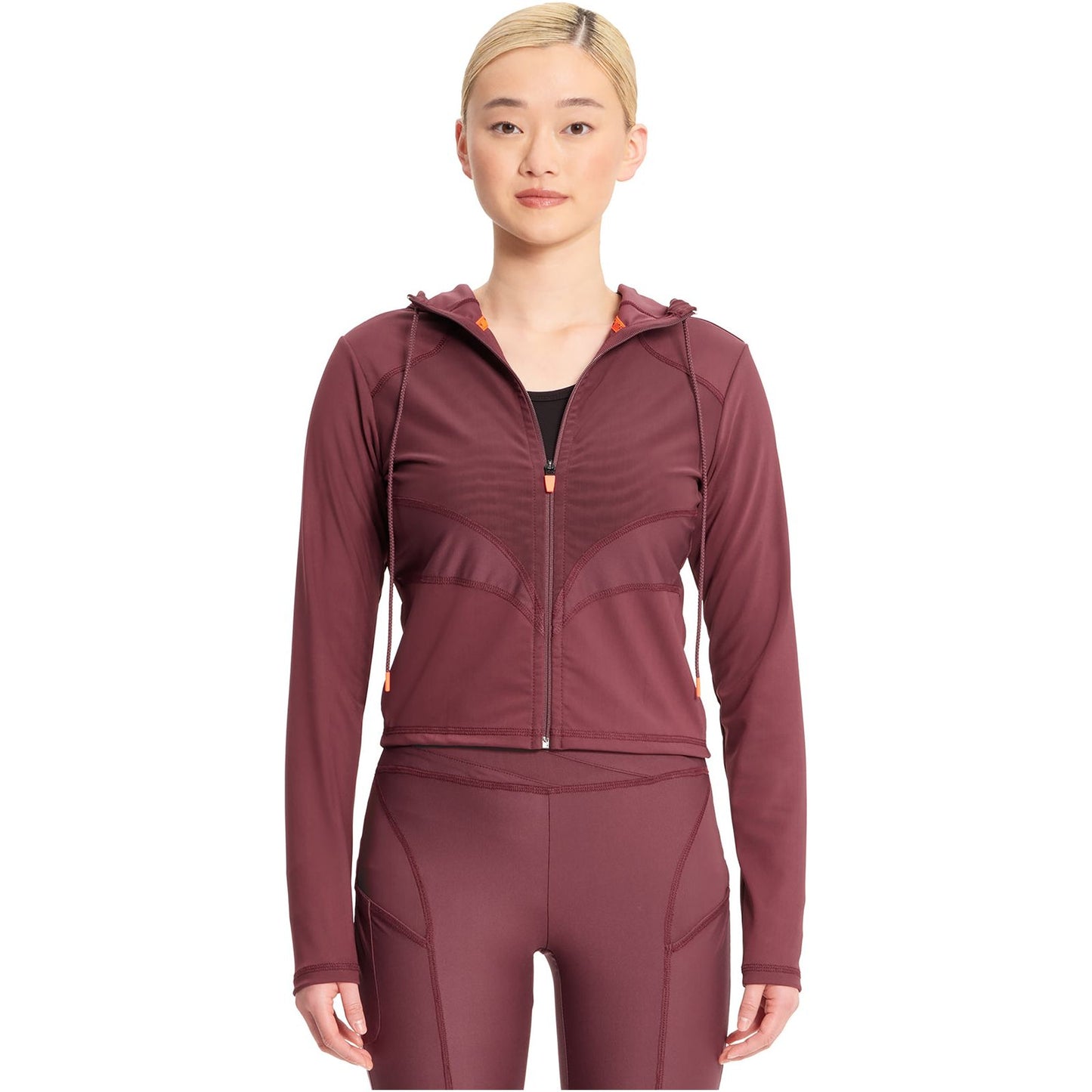 Mesh Zip Front Crop Jacket