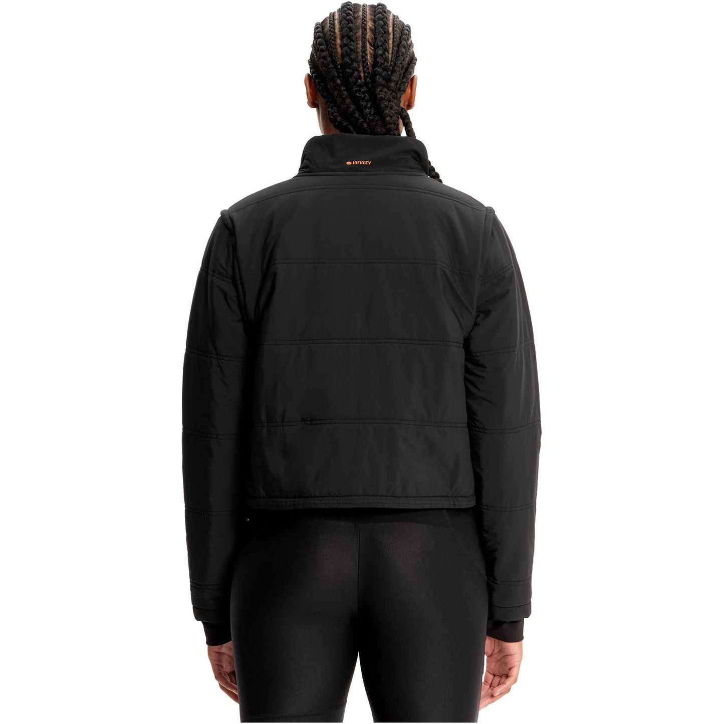 Zip Convertible Crop Quilted Jacket