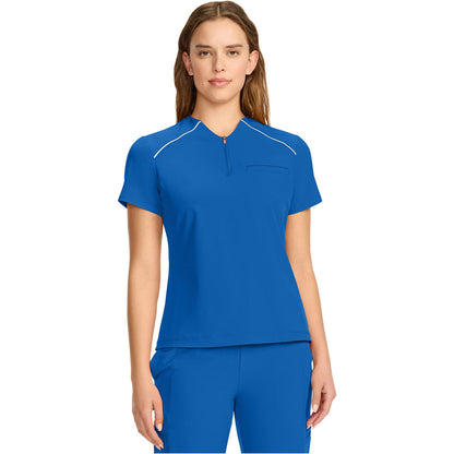 Women's Tuck-in Mock Neck Henley Top