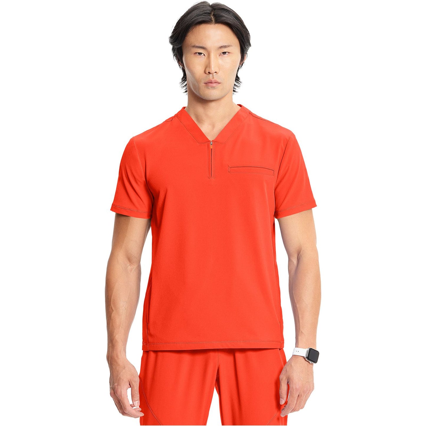 Men's Partial Zip V-Neck Top