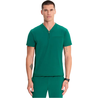 Men's Partial Zip V-Neck Top