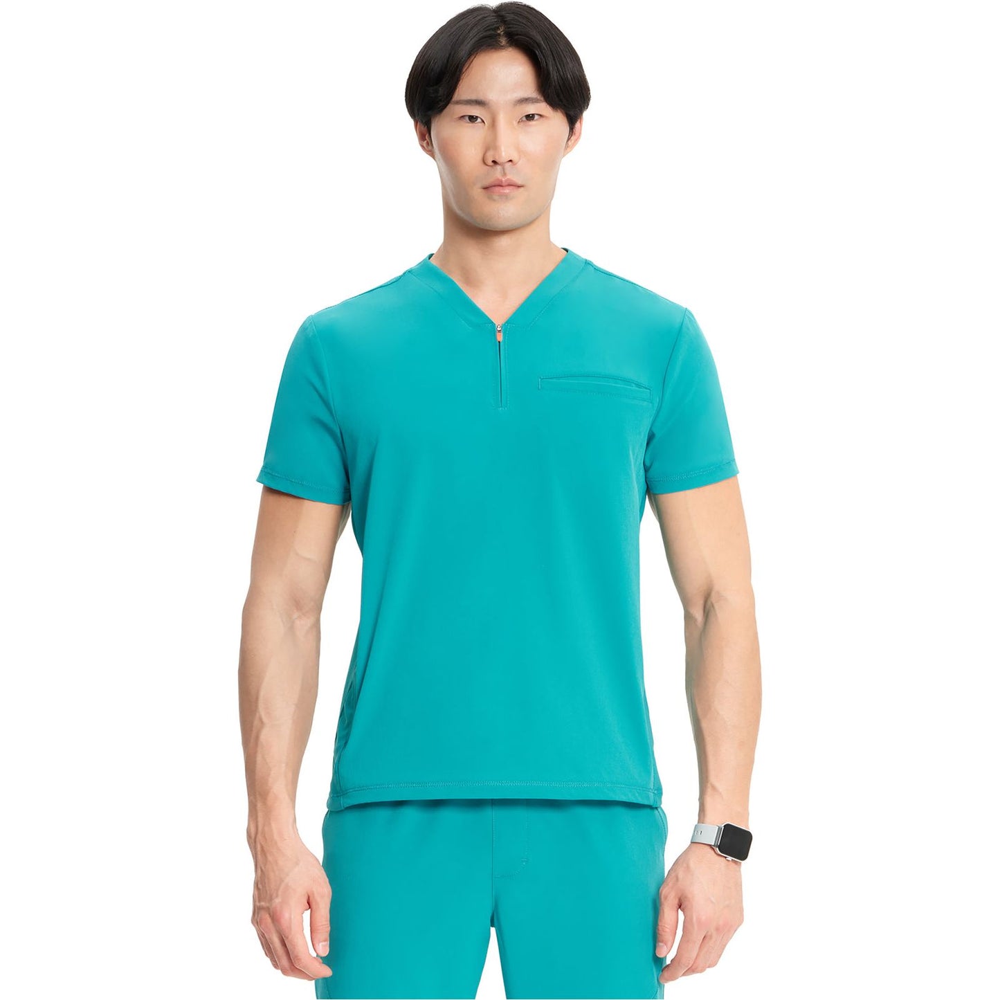 Men's Partial Zip V-Neck Top