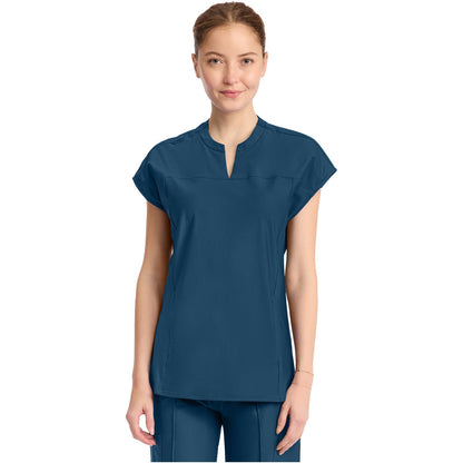 Women's 2-Pocket Henley Tunic Top