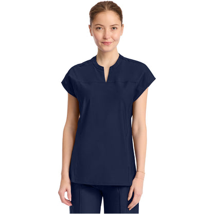 Women's 2-Pocket Henley Tunic Top
