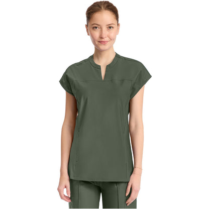Women's 2-Pocket Henley Tunic Top