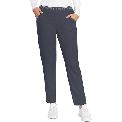 Mid Rise Pull-on Tapered Leg Ankle Pant