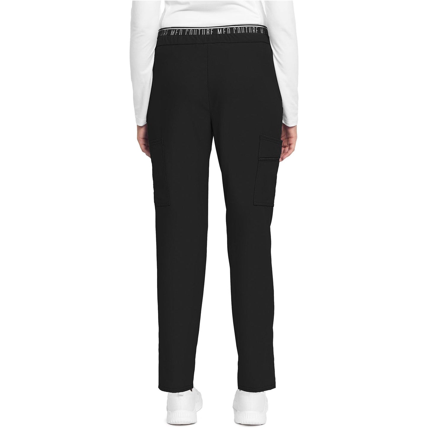 Mid Rise Pull-on Tapered Leg Ankle Pant