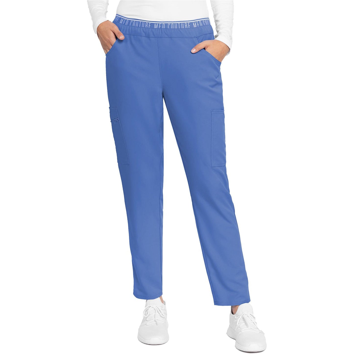 Mid Rise Pull-on Tapered Leg Ankle Pant