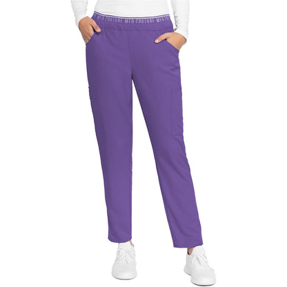 Mid Rise Pull-on Tapered Leg Ankle Pant
