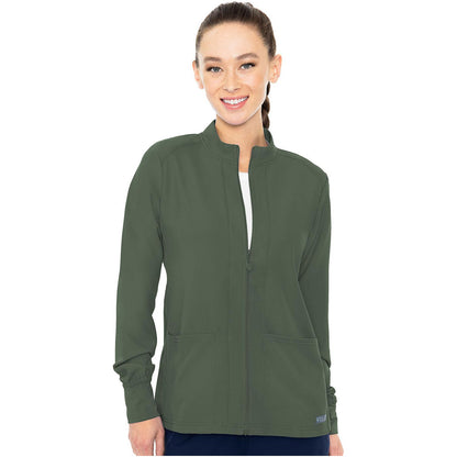 Zip Front Warm-Up With Shoulder Yokes
