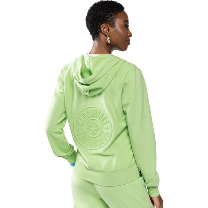 Fleece Zip Front Logo Hoodie