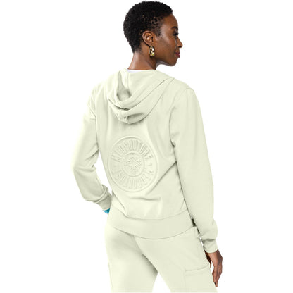 Fleece Zip Front Logo Hoodie