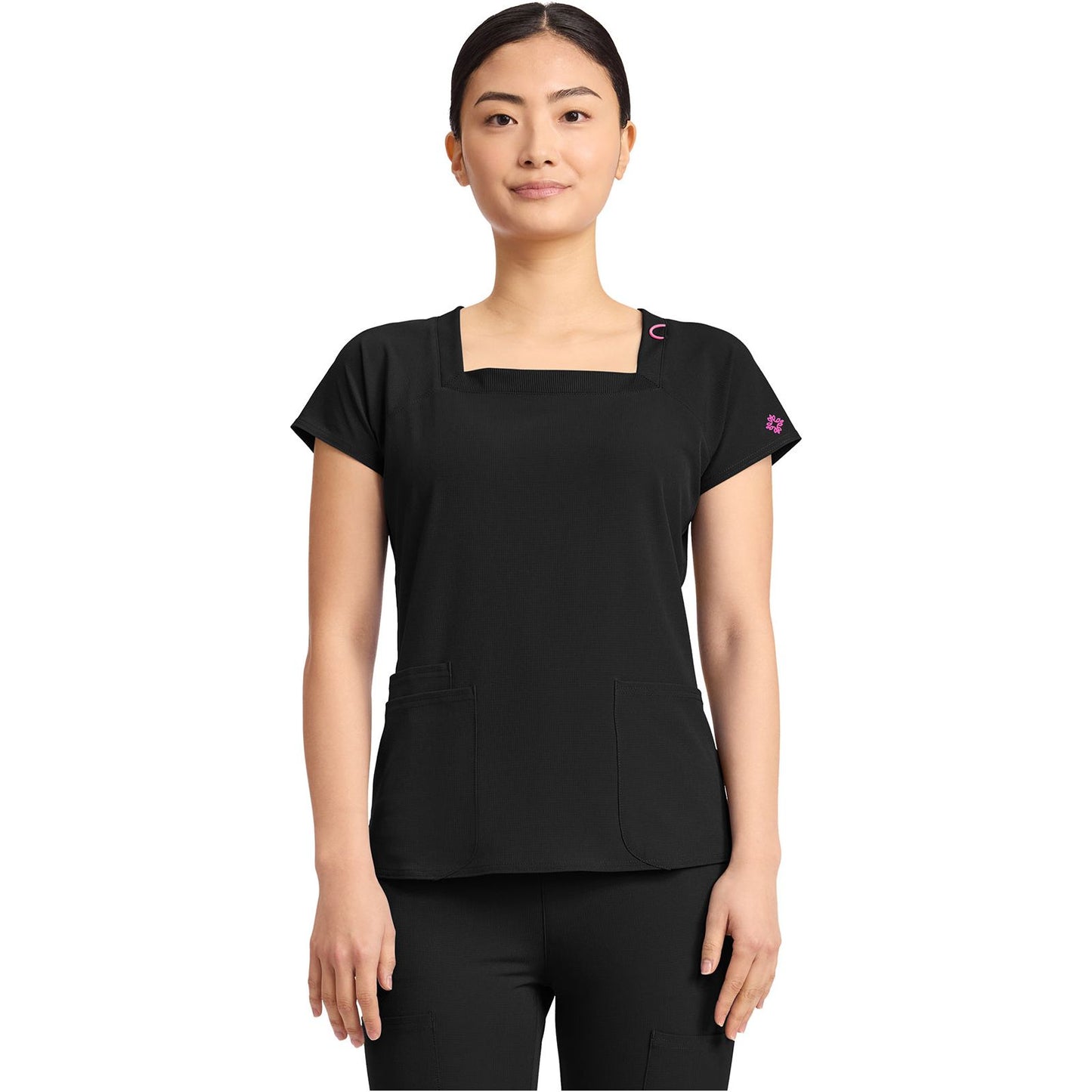 Women's 3-Pocket Square Neck Top