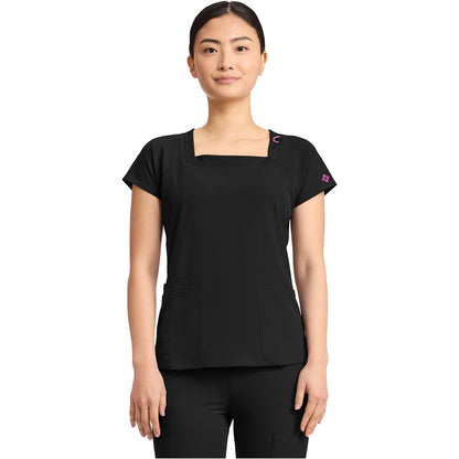 Women's 3-Pocket Square Neck Top