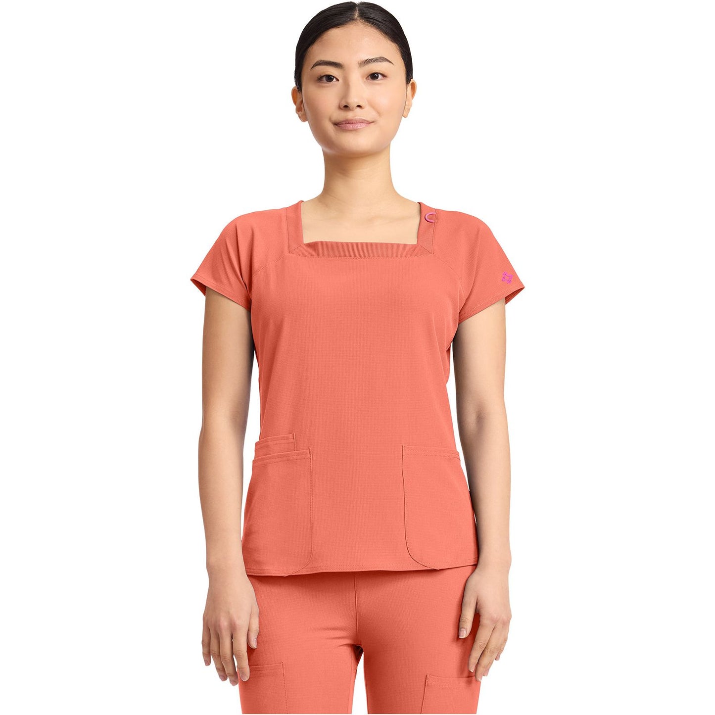 Women's 3-Pocket Square Neck Top
