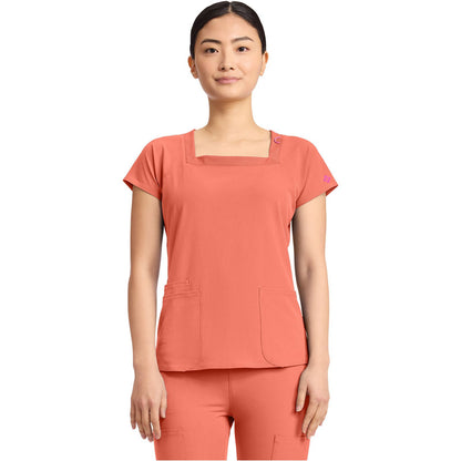 Women's 3-Pocket Square Neck Top