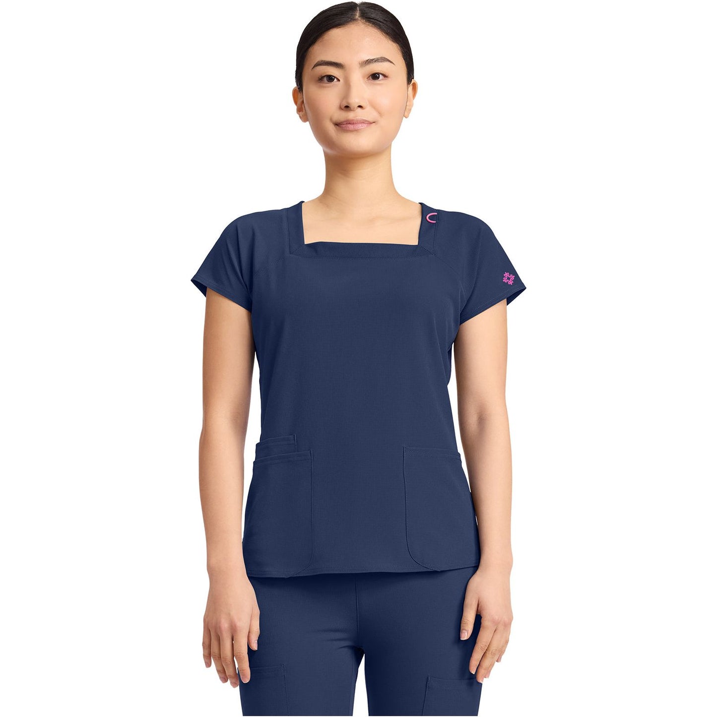 Women's 3-Pocket Square Neck Top