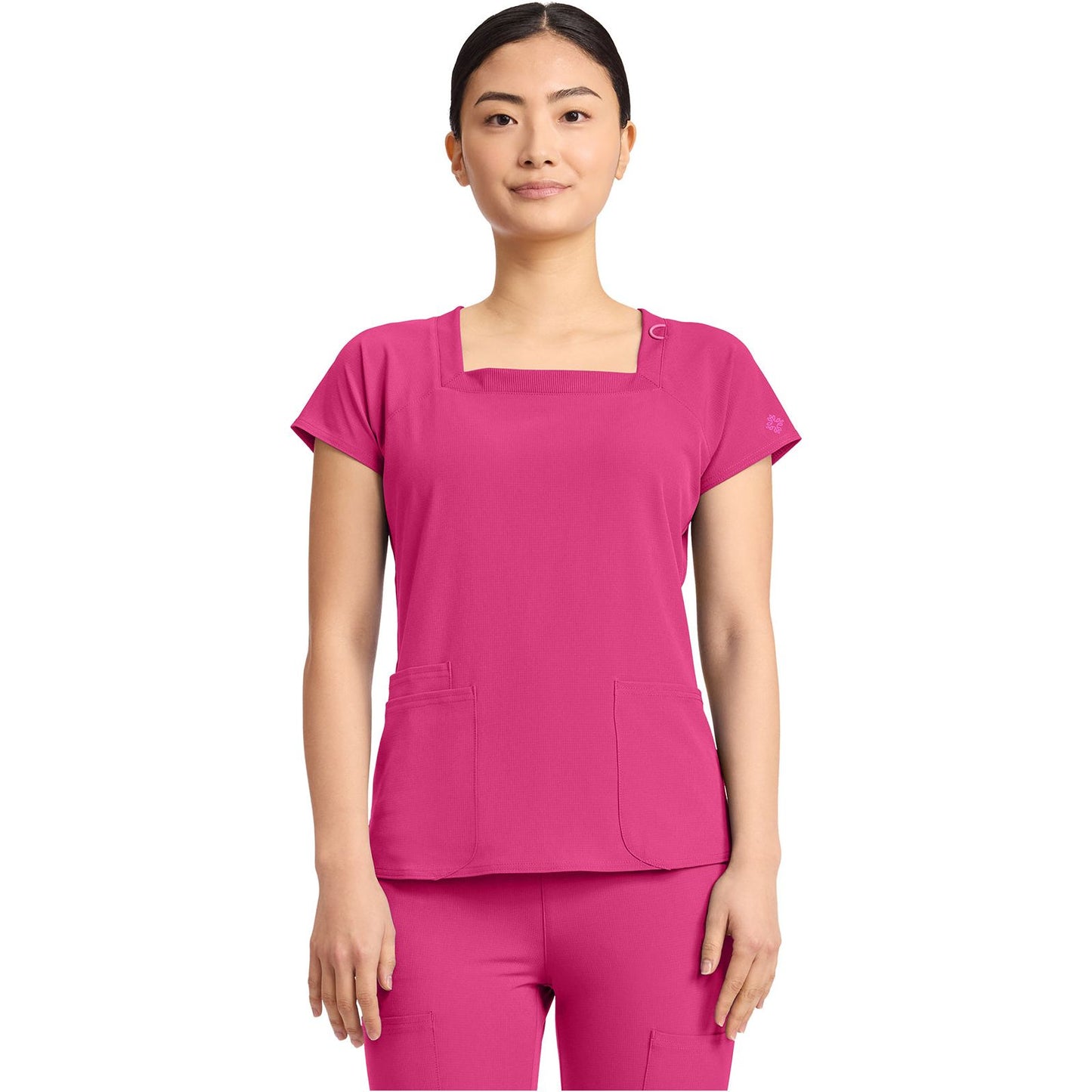 Women's 3-Pocket Square Neck Top