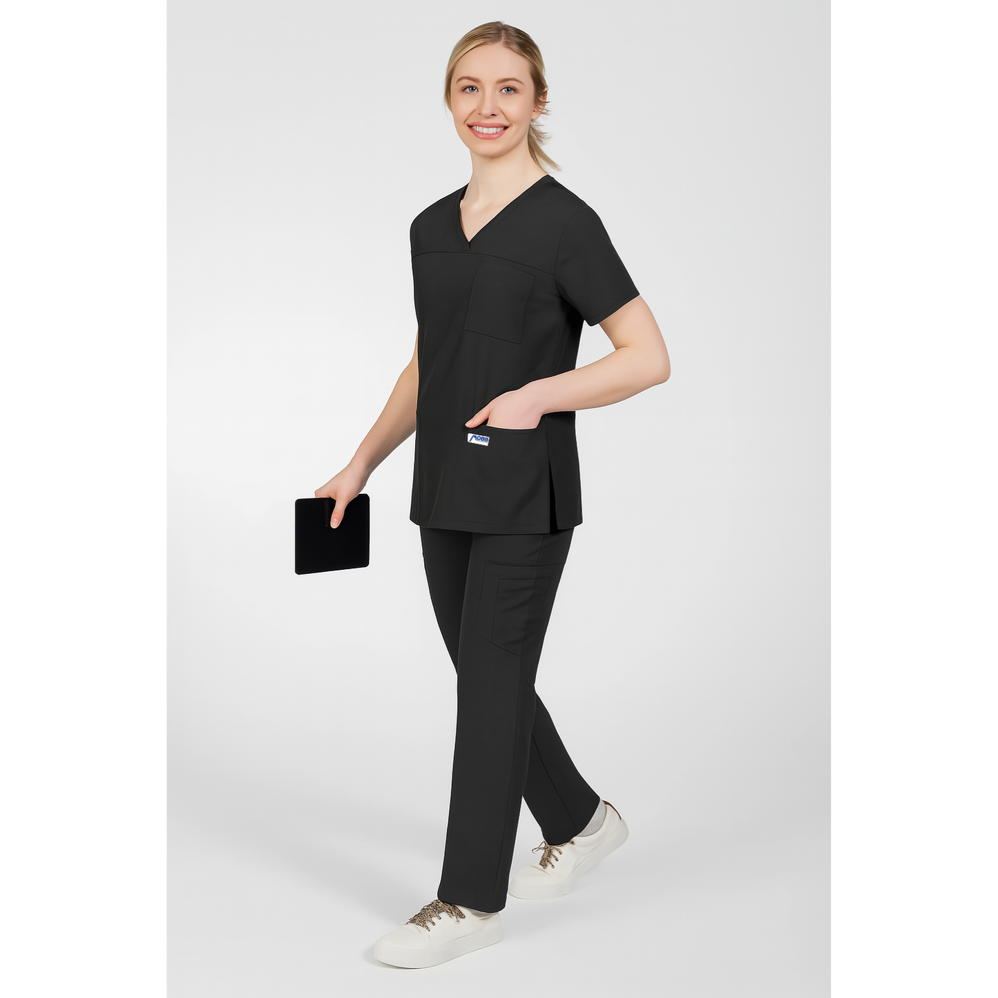 MOBB 3 Pocket V-Neck Scrub Top