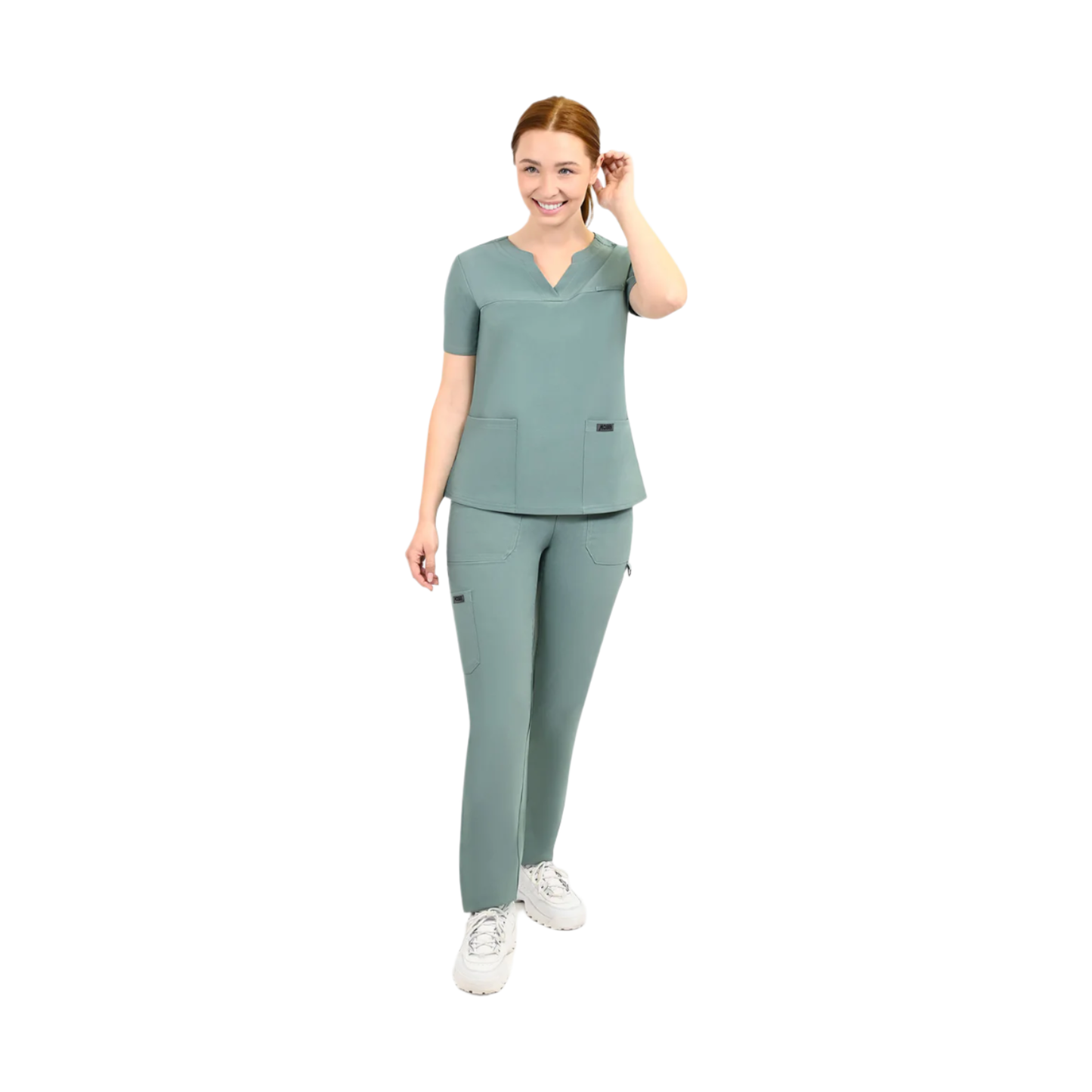 The Pria-Notch Neck Scrub Top