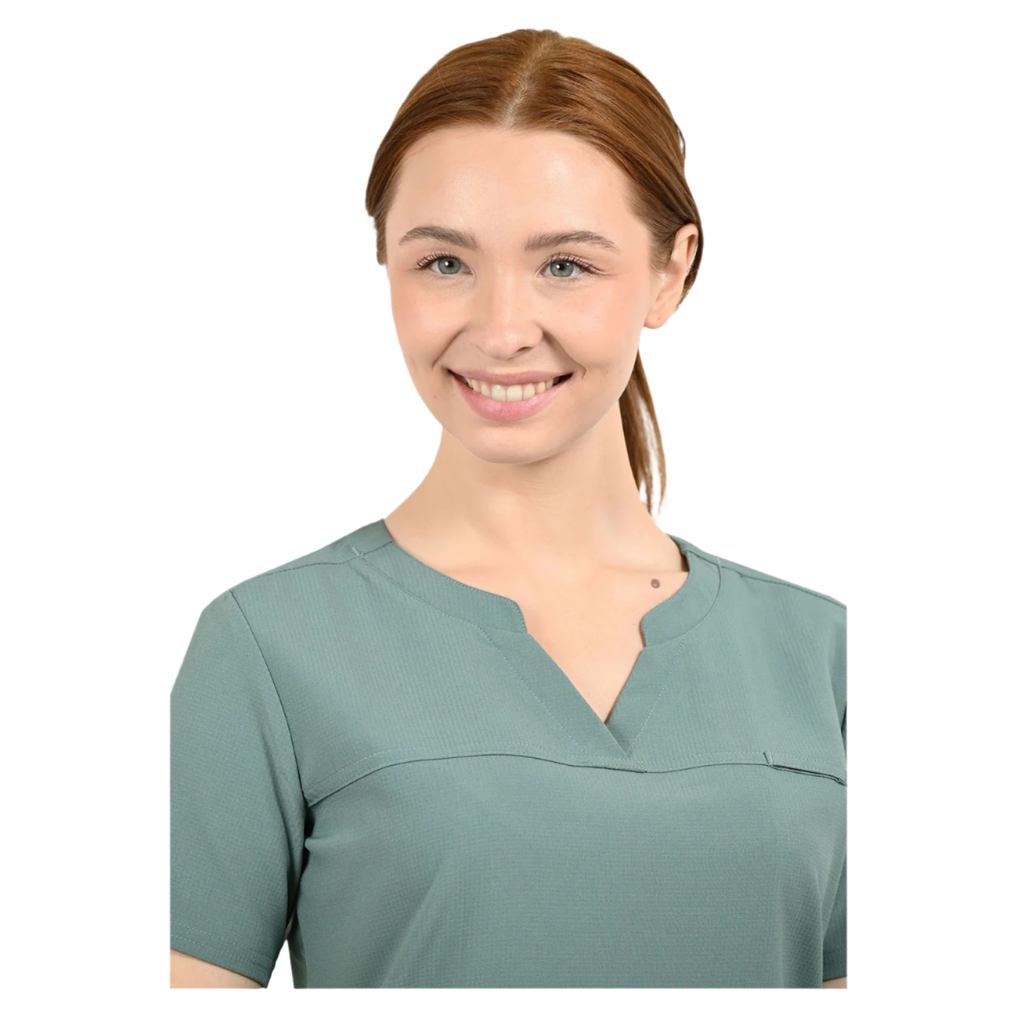 The Pria-Notch Neck Scrub Top