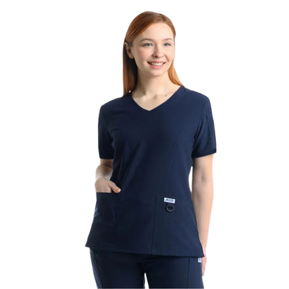 The Angie V-Neck Scrub Top by MOBB