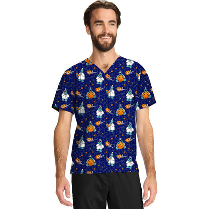 Unisex V-Neck Print Top