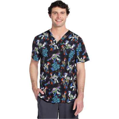 Unisex V-Neck Print Top