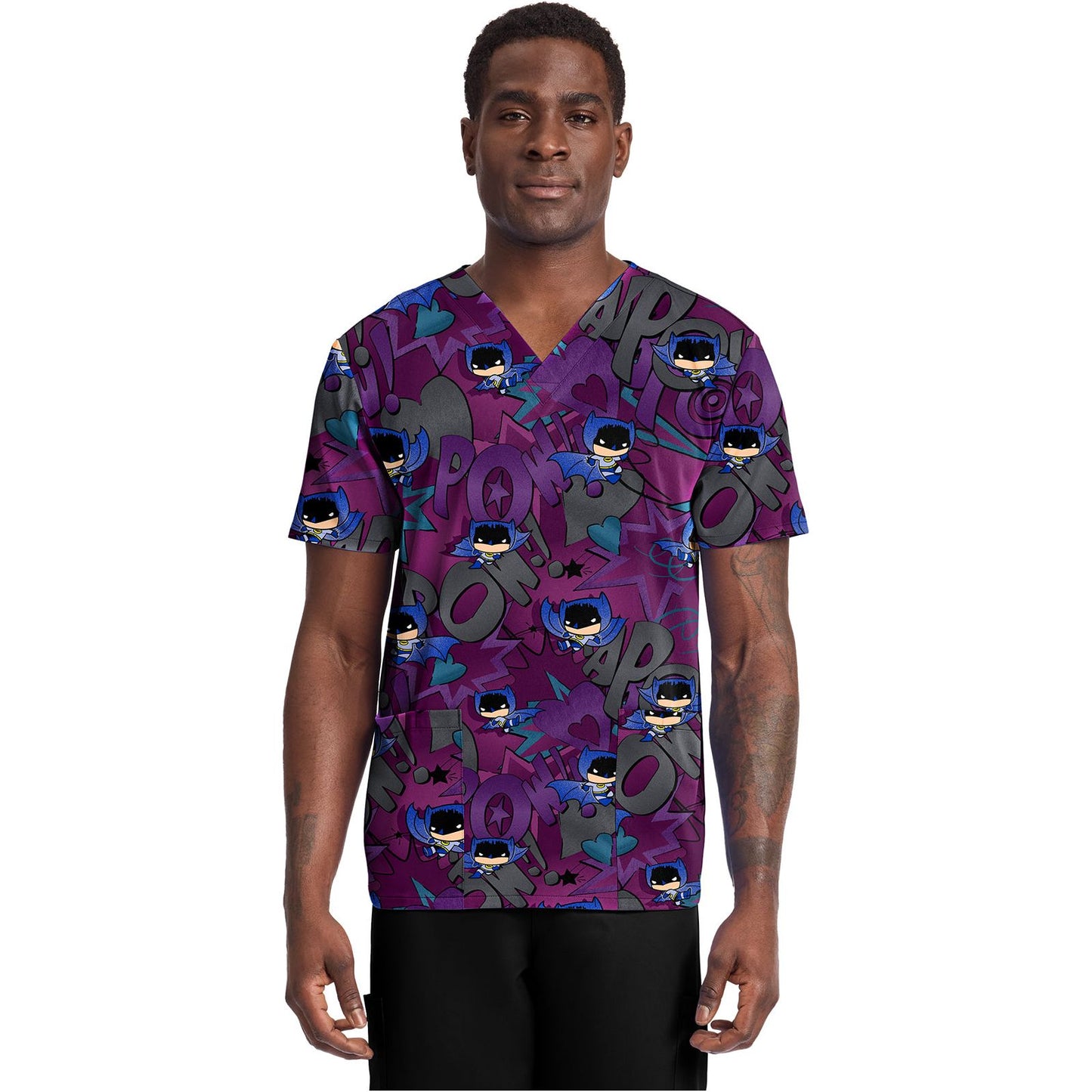 Men's Print  V-Neck Top