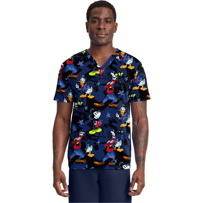 Men's Print  V-Neck Top