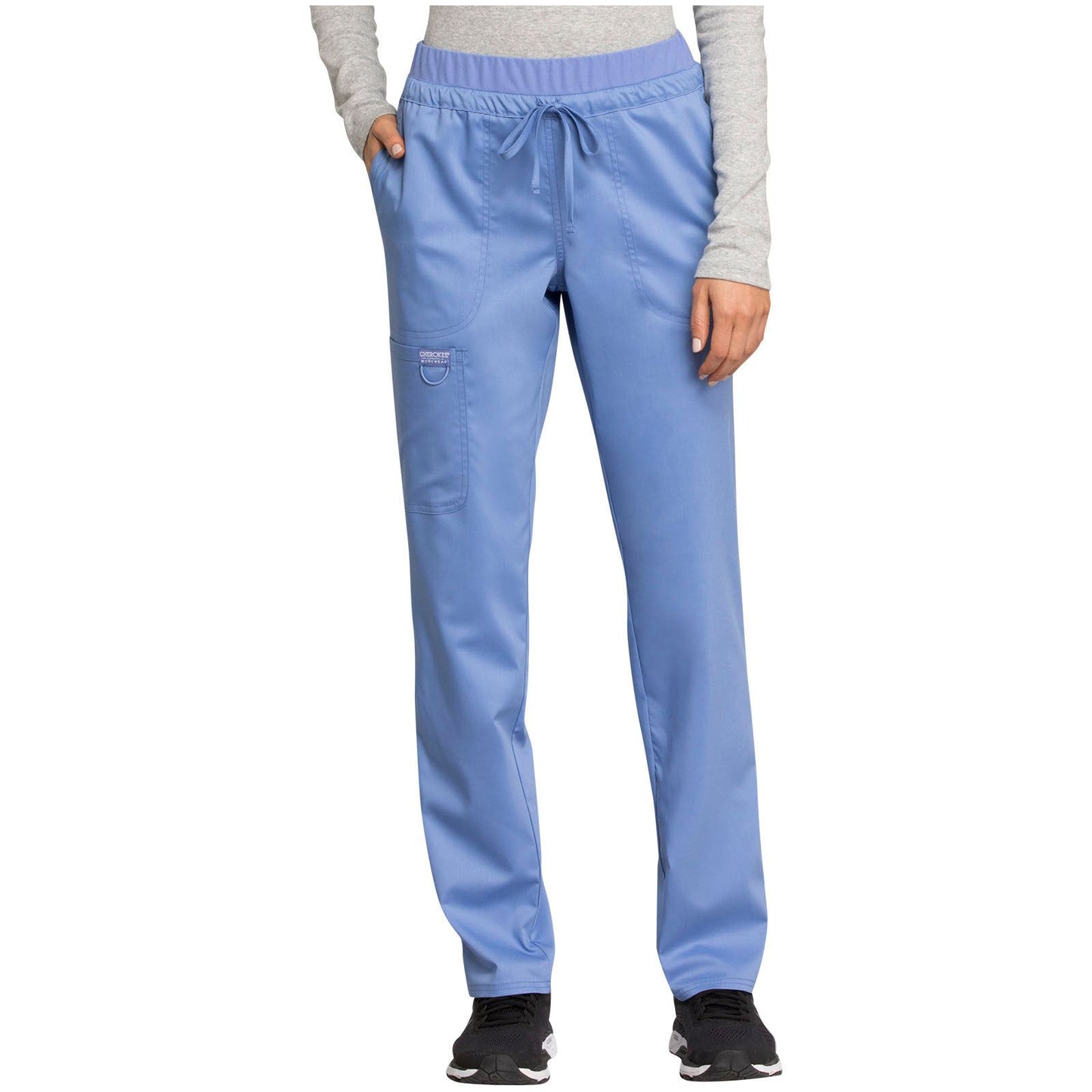 Mid Rise Tapered Leg Drawstring Pant