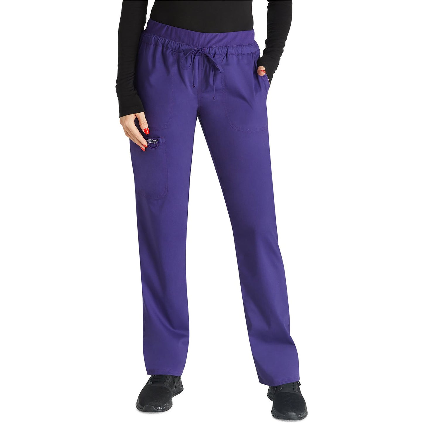 Mid Rise Tapered Leg Drawstring Pant