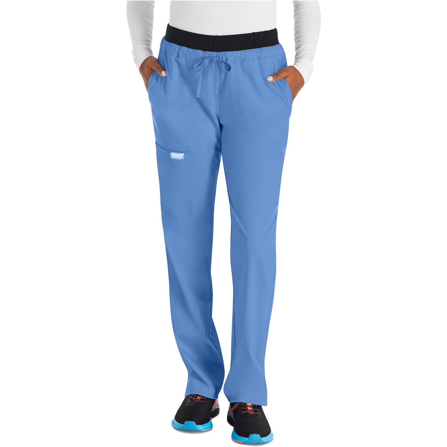 Mid Rise Tapered Leg Drawstring Pant