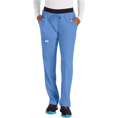 Mid Rise Tapered Leg Drawstring Pant