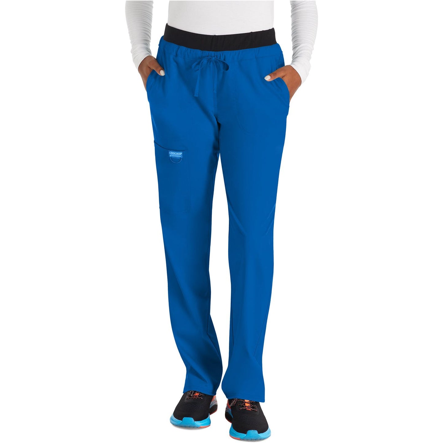 Mid Rise Tapered Leg Drawstring Pant