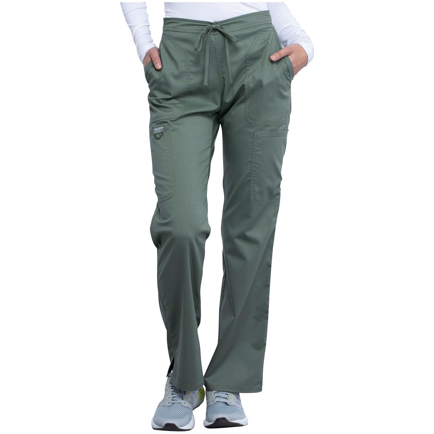 Mid Rise Moderate Flare Drawstring Pant